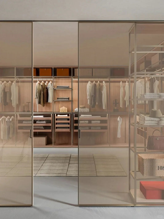 Rothnow® Aluminum Door - 16x35 Series Slim Frame Sliding Door For Wardrobe