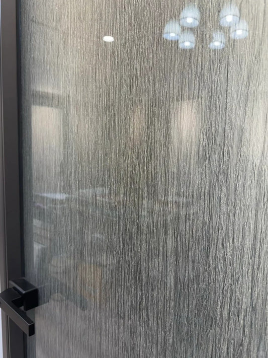 Porte en aluminium Rothnow® - Porte en verre filaire blanc série 16x45