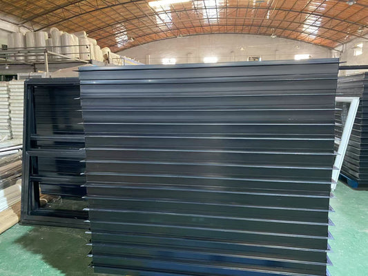 Porte en aluminium Rothnow® - Porte en verre filaire bronze série 16x45