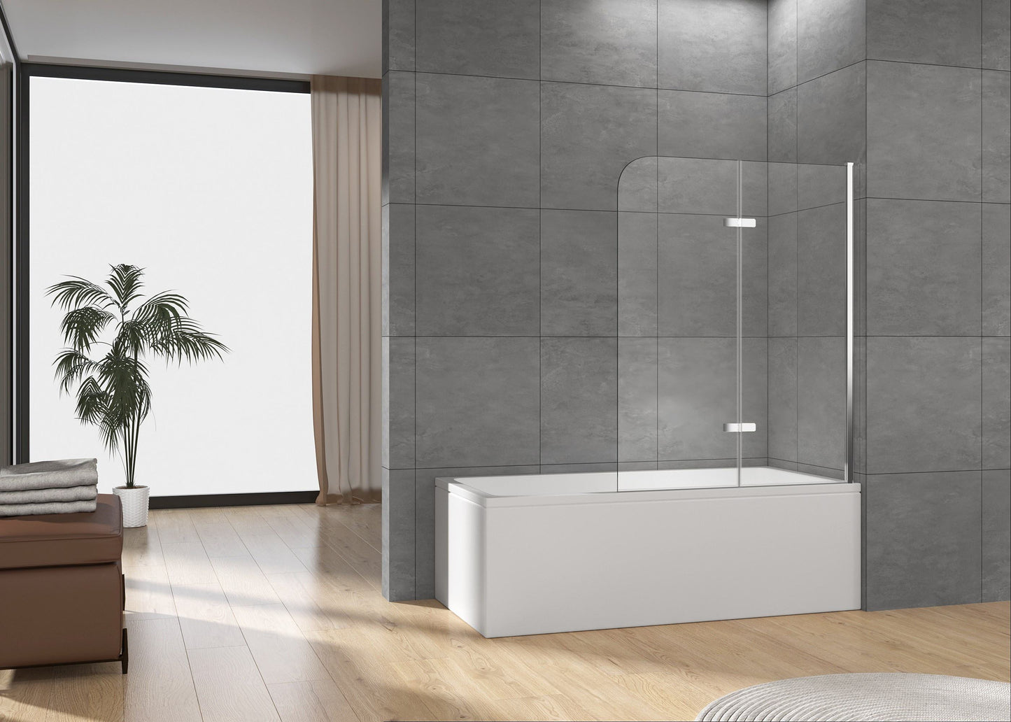 Rothnow® Shower Panel-Walk-in Bathtub Shower Door-Hinged Door