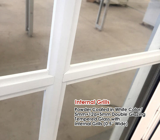 Rothnow® Aluminum Window 55 Series awning window with black frame, 1000mm x 1000mm size, showing the open window with clear glass