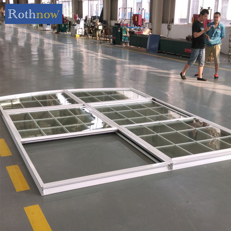 Rothnow® Aluminum Window 83 Series double hung window in white, with black frame accents, showing clean, modern design.