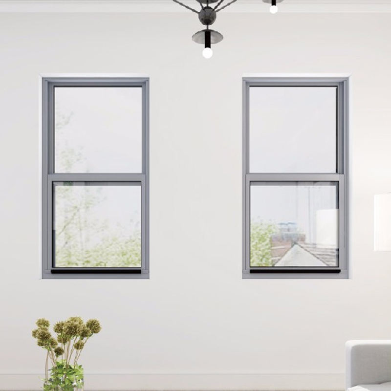 Rothnow® Aluminum Window 83 Series single hung window with thermal break, black finish, 1000mm W x 1000mm H, showing sleek modern design.