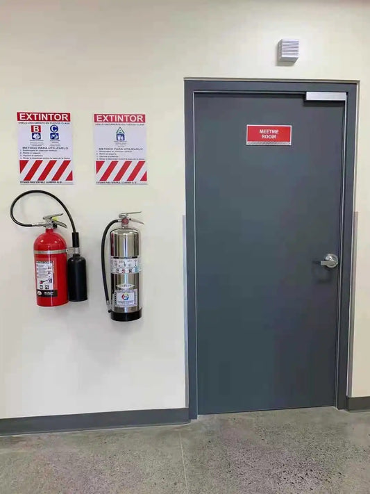 Steel fire-rated door by Rothnow, UL certified, 3W x 7H, designed for safety and durability in commercial and industrial settings.