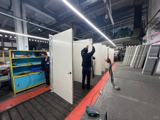 Steel fire-rated door by Rothnow, UL certified, 3W x 7H, designed for safety and durability in fire protection applications.