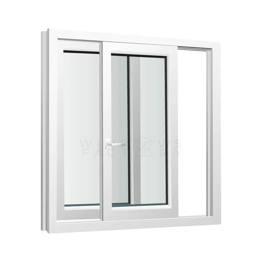 Black Rothnow UPVC sliding window with clear glass and sleek frame, measuring 72 W x 30 H inches.