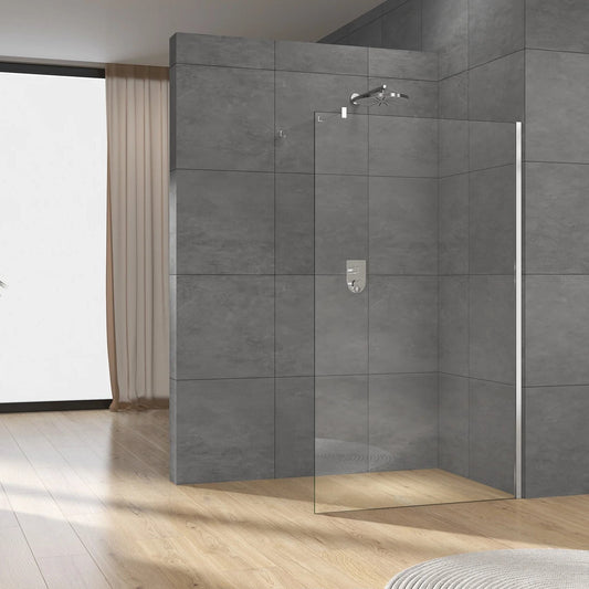 Rothnow® shower panel with fixed black glass door, minimalist style, 800mm width, 2200mm height, modern bathroom fixture