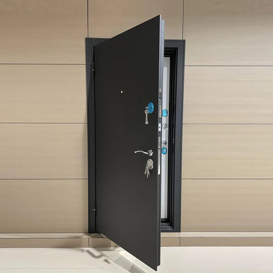 Rothnow stainless steel front and entrance door with brown finish, swing door design, measuring 800mm wide and 2100mm tall.