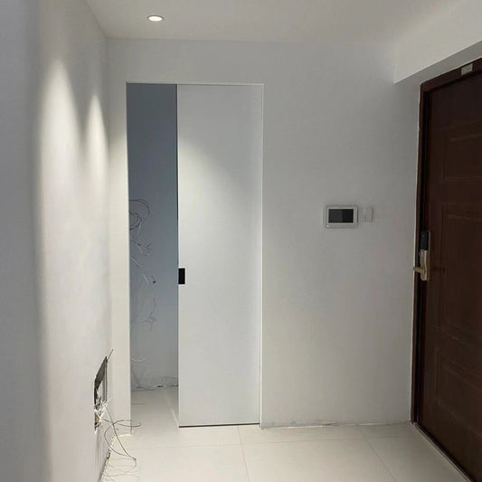 Rothnow® wooden door with HPL finish, 800mm wide and 2100mm high, featuring a sturdy wall thickness for residential use.