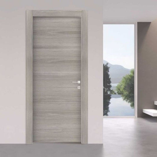 Rothnow® wooden HPL door with 800mm width, 2100mm height, 150mm wall thickness, featuring a sleek wood finish.