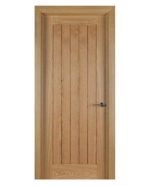 Rothnow® wooden door with white lacquer finish, 800mm wide and 2100mm tall, composite veneer design for interior use