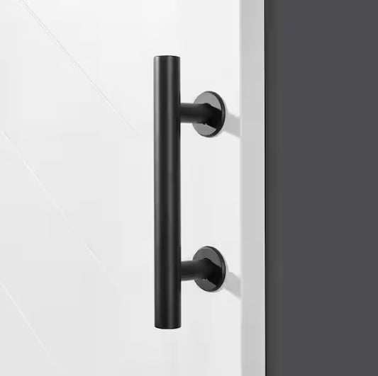 Rothnow® wooden sliding barn door with white lacquer finish, 800mm wide, 2100mm high, wall thickness 150mm, modern door design
