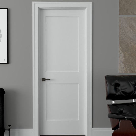 Rothnow Wooden Sliding Ghost Door in white lacquer, 800mm wide and 2100mm high, with 150mm wall thickness, modern design.