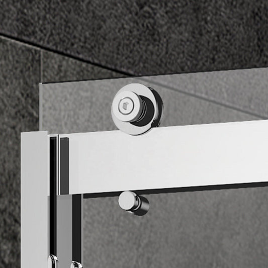 Rothnow North American style shower panel with black finish and mirrored double sliding doors, 900mm wide, 2200mm high.