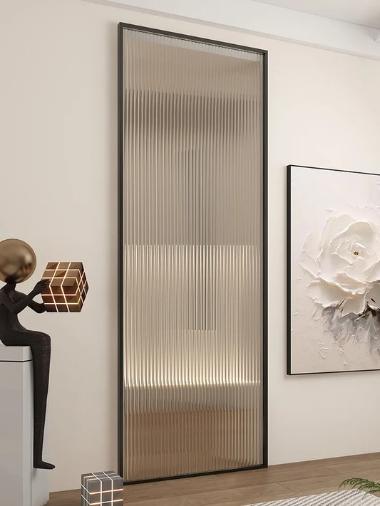 Rothnow® Aluminum door with 16x45 series slim frame, waved glass, and white finish, measuring 900mm wide by 2200mm high.