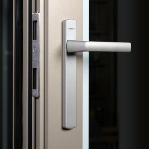 Rothnow® 55 Series thermal insulation aluminum swing door, black finish, 900mm width by 2200mm height with 1.8mm thickness.