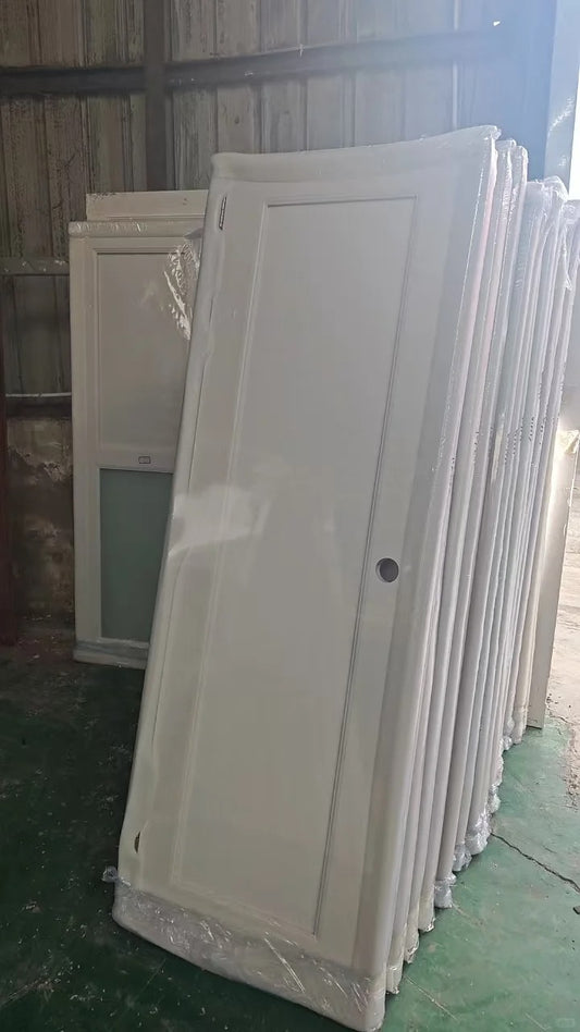 Rothnow vinyl door RN-VD-04 swing UPVC door in black, measuring 900mm wide by 2200mm high, with a sleek door design