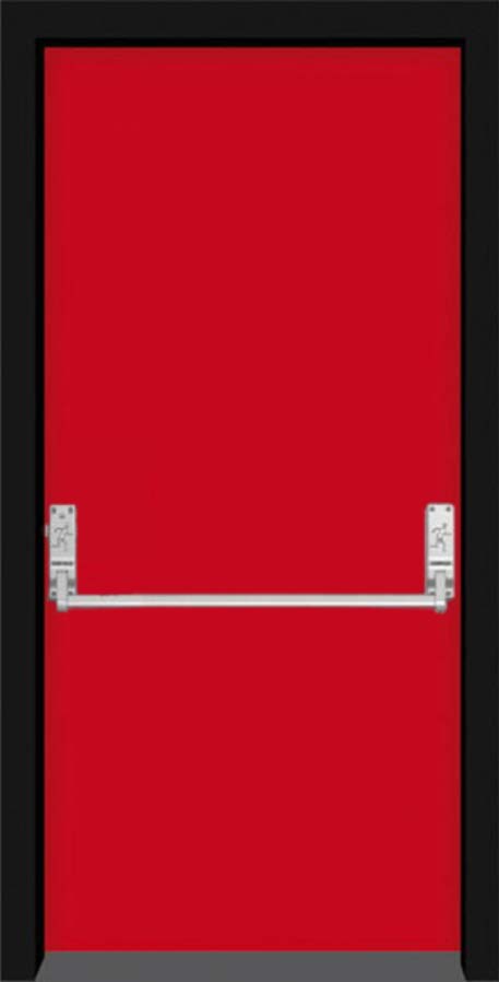 Rothnow® steel fire-rated door RN-SFD02, swing door with 990mm width and 2360mm height, installed in a wall.