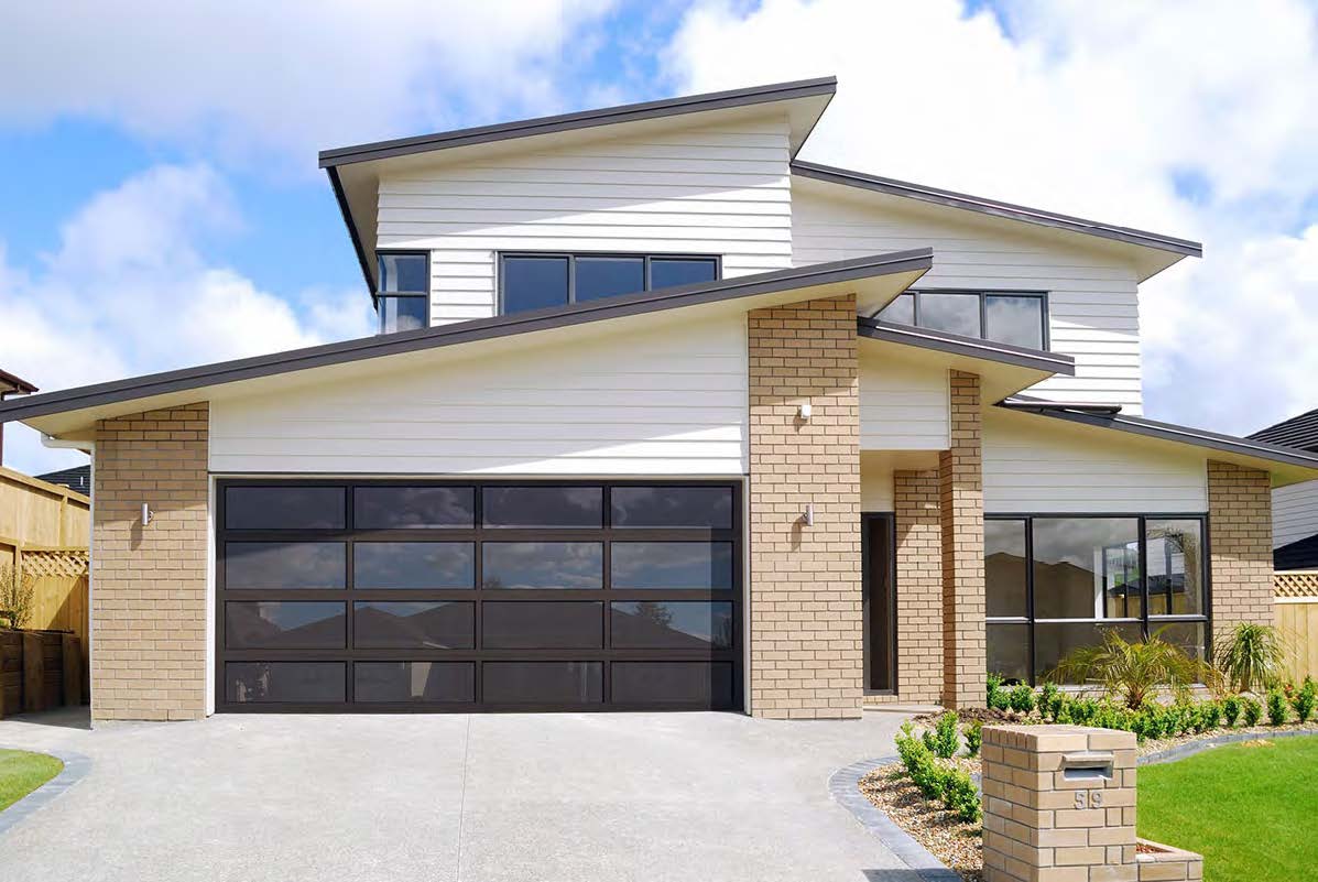 Black Rothnow Aluminum Garage Door with customizable size, featuring sleek panels and durable construction.