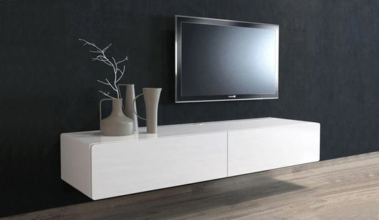 Black Rothnow TV stand RNTC02 TV cabinet with customizable size and modern design, ideal for supporting flat-screen TVs.