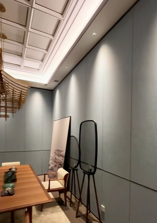 Black Rothnow Wall Panel RNSP06 soundproof wall panel, customized size for acoustic and decorative wall installation.