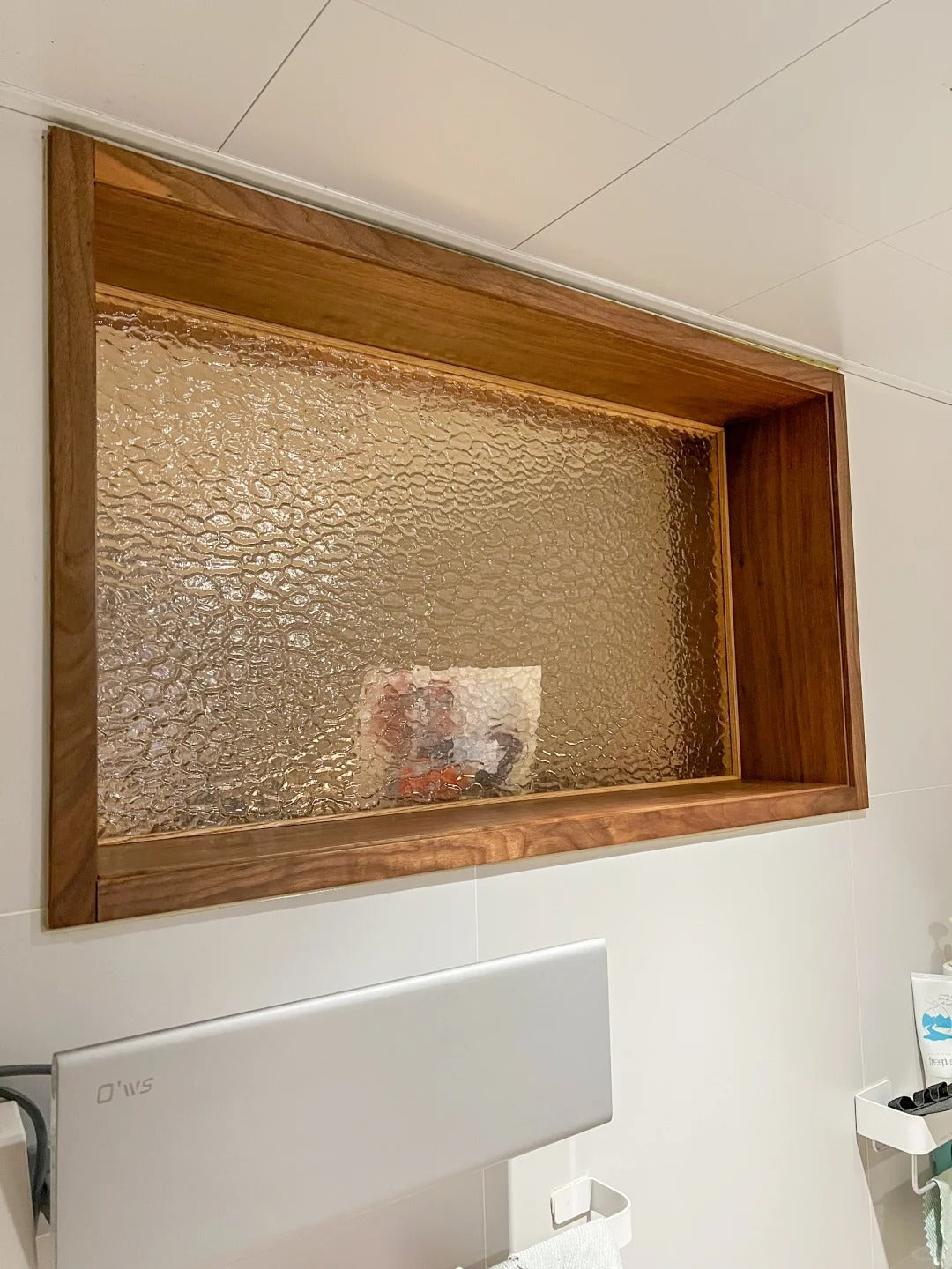 Rothnow® wooden fixed window with black frame, showcasing clear glass and sleek design for modern home aesthetics.
