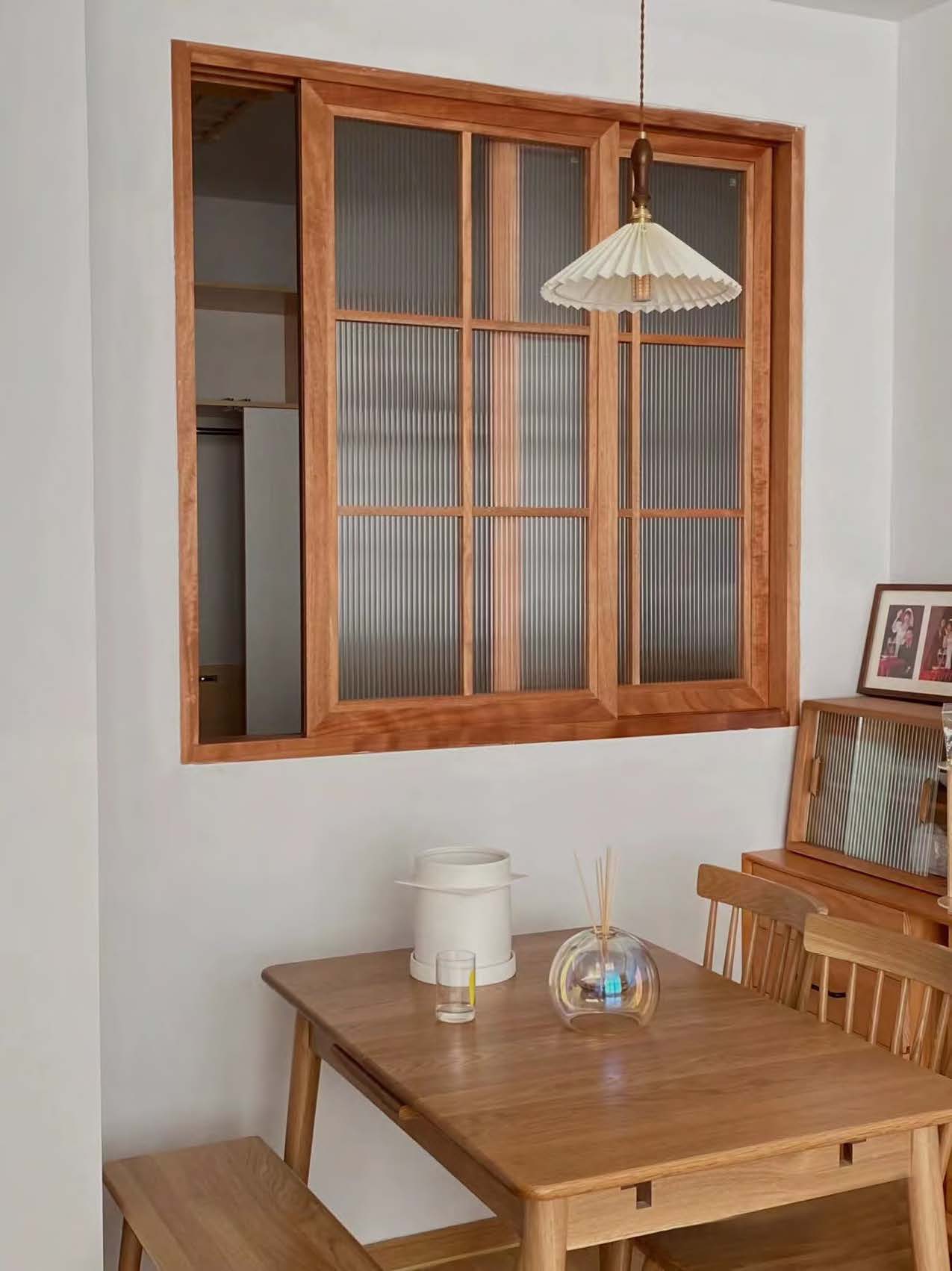 Wooden sliding window