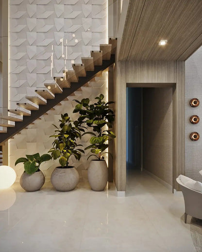 Rothnow® Straight Staircase-RNSS04-Wood Straight Staircase