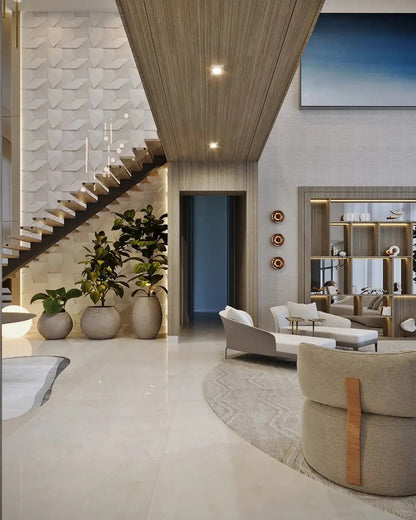 Rothnow® Straight Staircase-RNSS04-Wood Straight Staircase