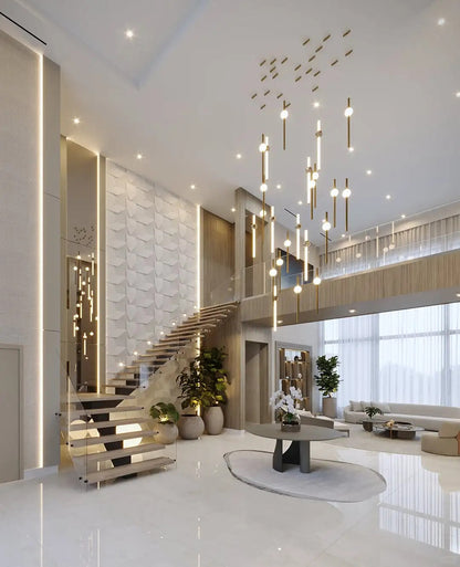 Rothnow® Straight Staircase-RNSS04-Wood Straight Staircase