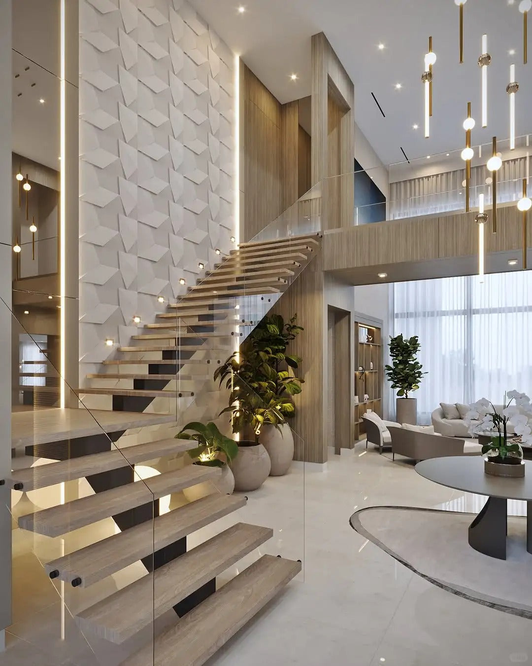 Rothnow® Straight Staircase-RNSS04-Wood Straight Staircase