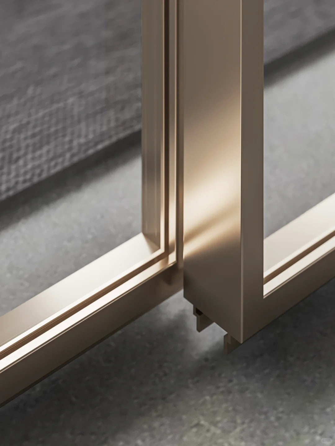 Rothnow®  Aluminum Door - 16x28 Series Super Slim Frame Alpha Gold Sliding Door