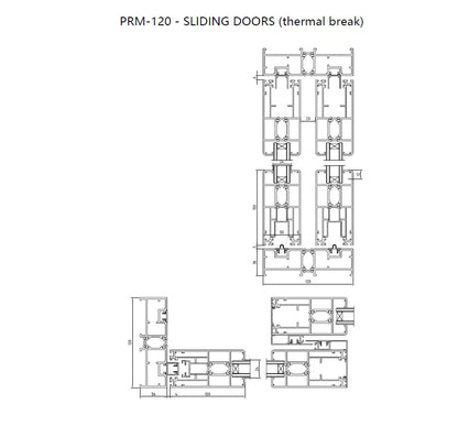 Rothnow® Aluminum Door - 120 Series Sliding Door For Commercial Project