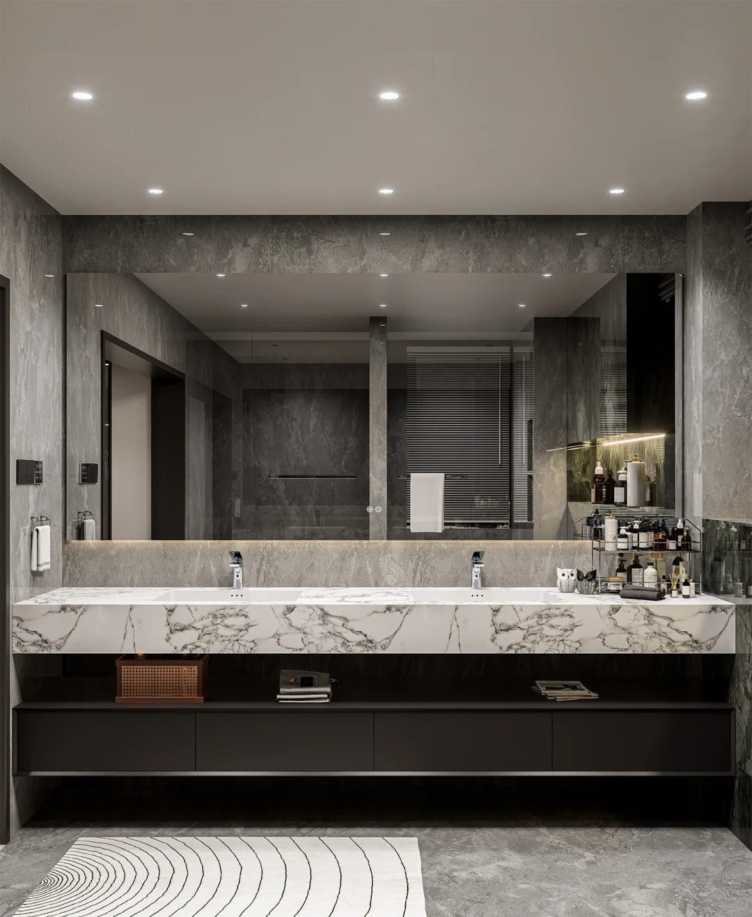 Rothnow® Bathroom Vanity-RNBV04-Double Basin Vanity