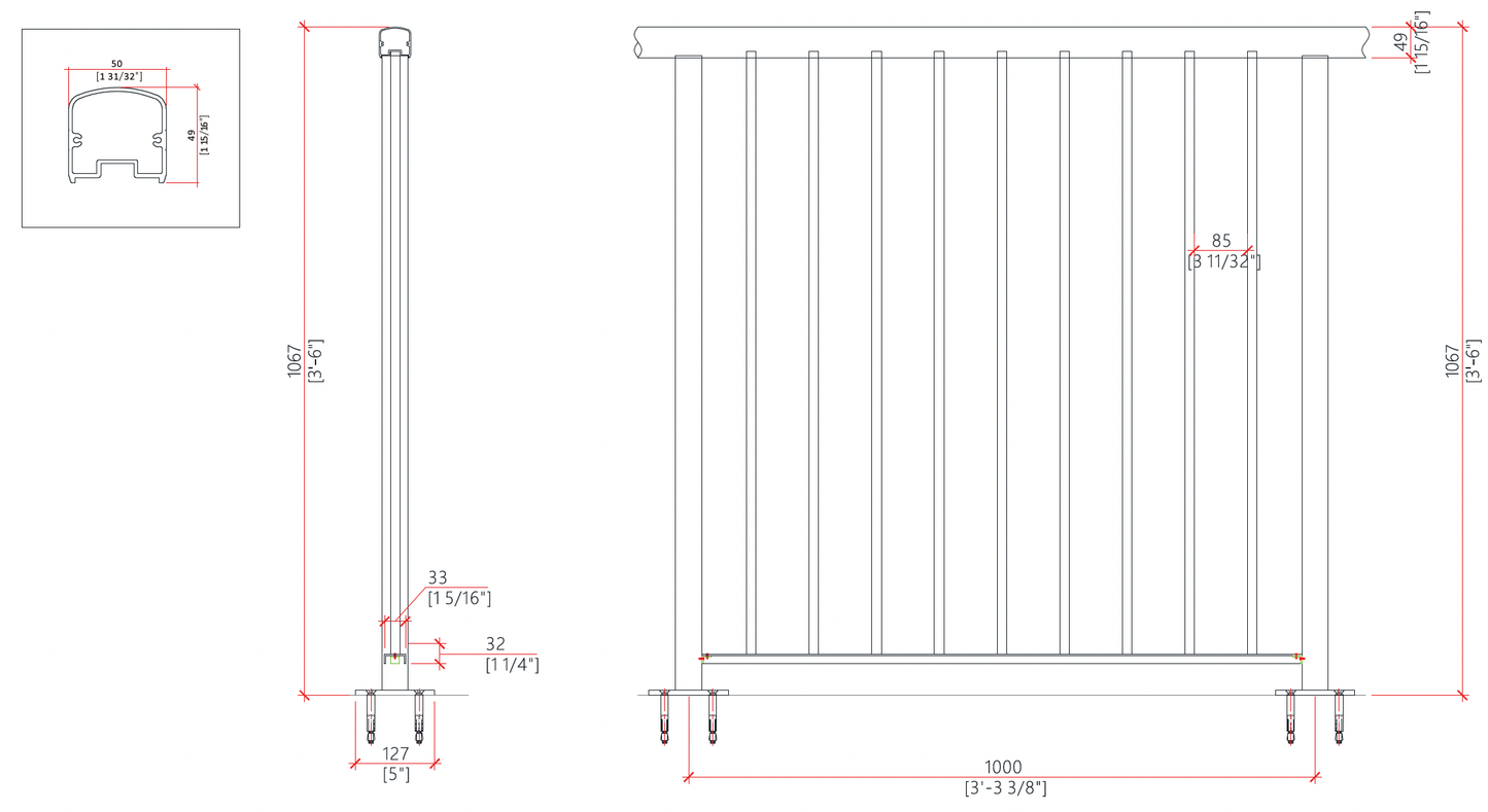 Rothnow® Aluminum Railing-RNAR03