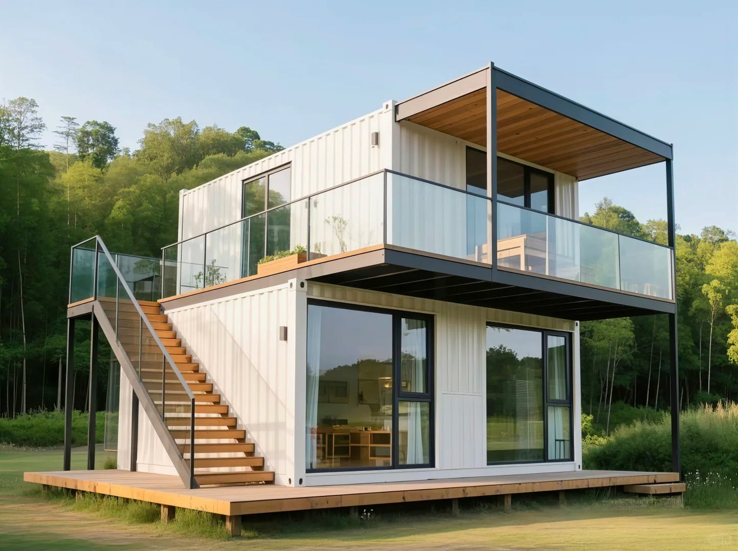 Porte en aluminium Rothnow® - Porte en verre filaire bronze série 16x45