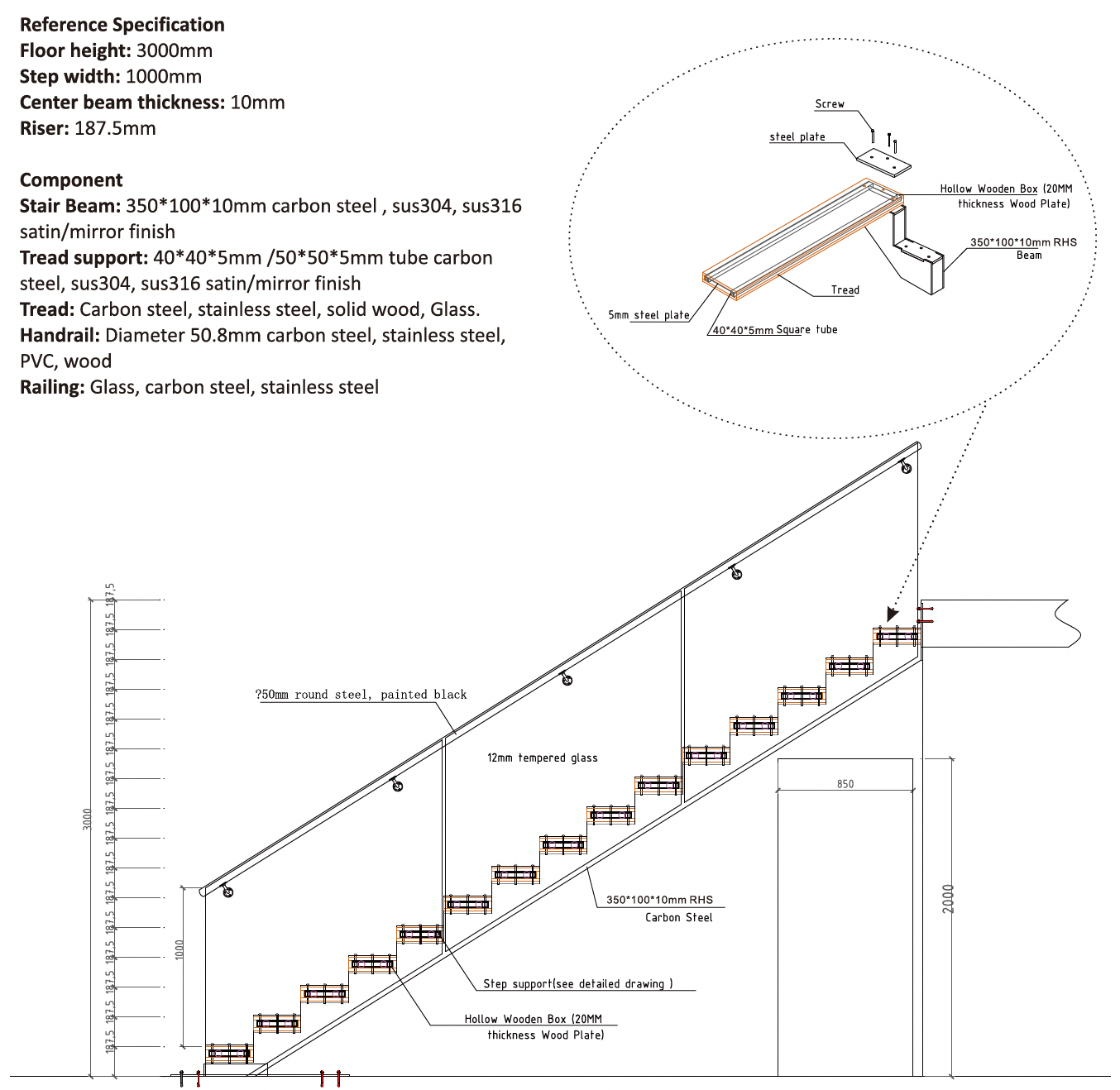 Porte en aluminium Rothnow® - Porte en verre filaire bronze série 16x45