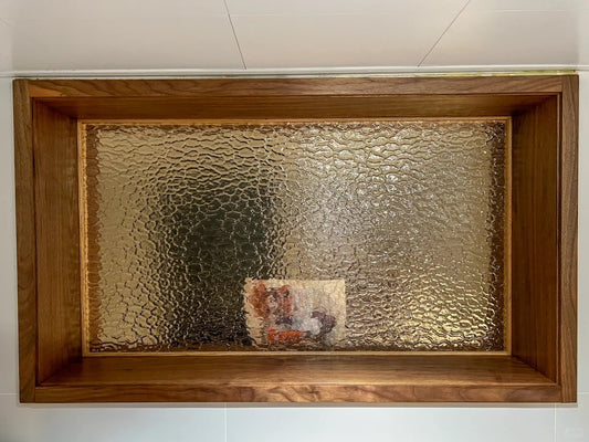 Porte en aluminium Rothnow® - Porte en verre filaire bronze série 16x45