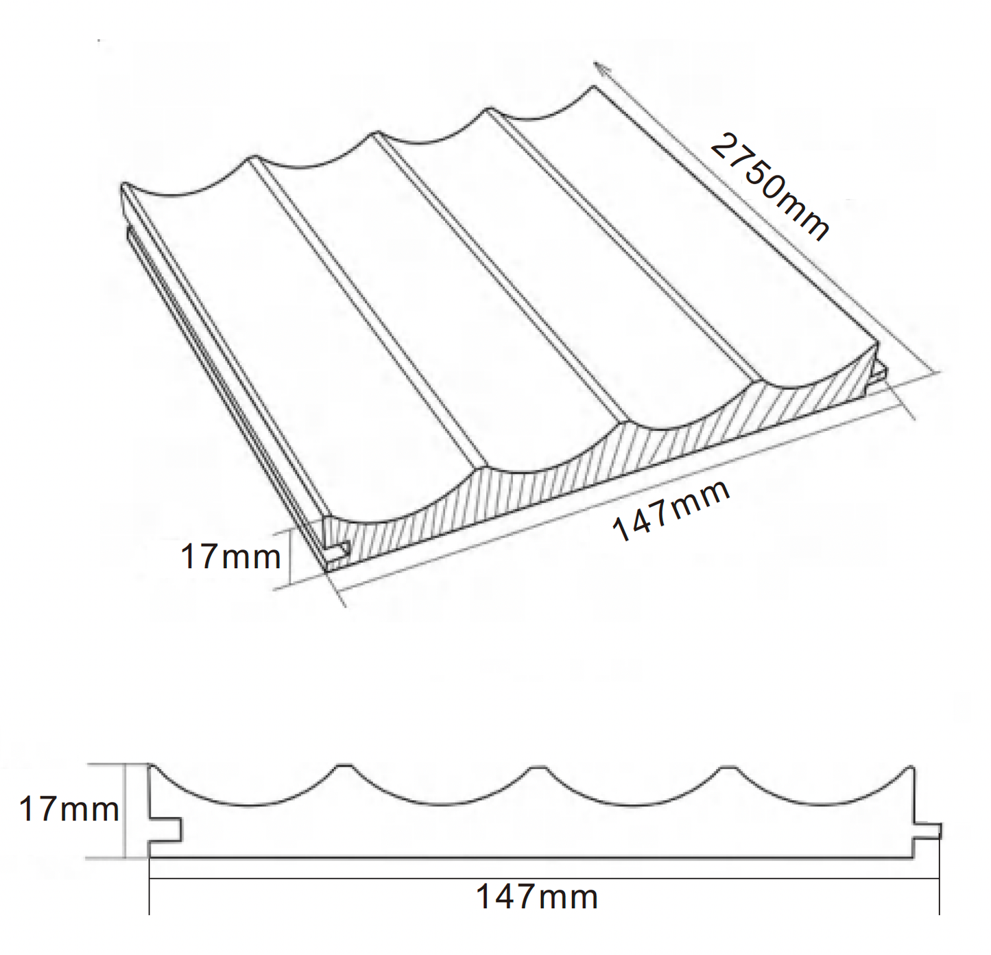 Rothnow® Wall Panel-RNSW05-Solid Wood Waved Panel