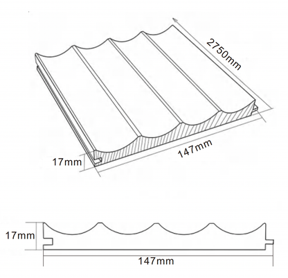 Rothnow® Wall Panel-RNSW05-Solid Wood Waved Panel