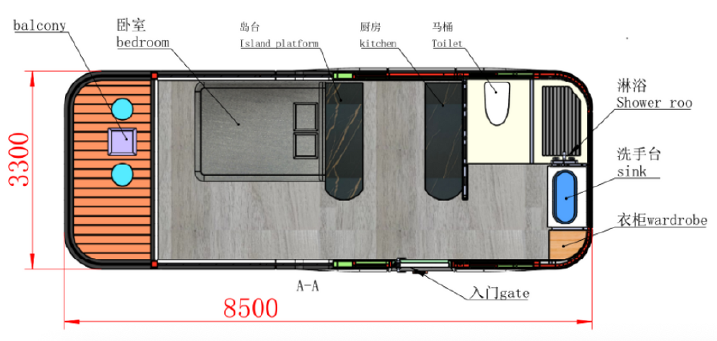 روثناو® منزل كبسولة الفضاء-RNSH02-V5