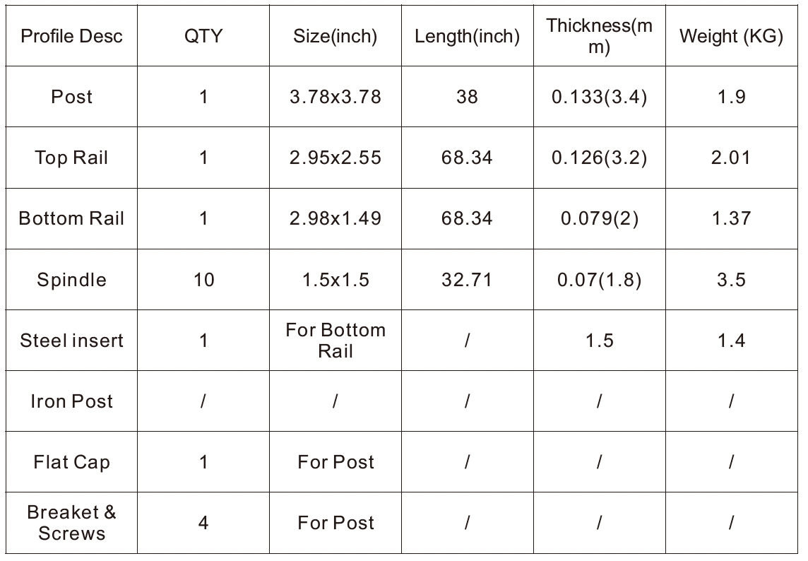 Rothnow® PVC Railing & Fence-RNPR03-PVC Railing
