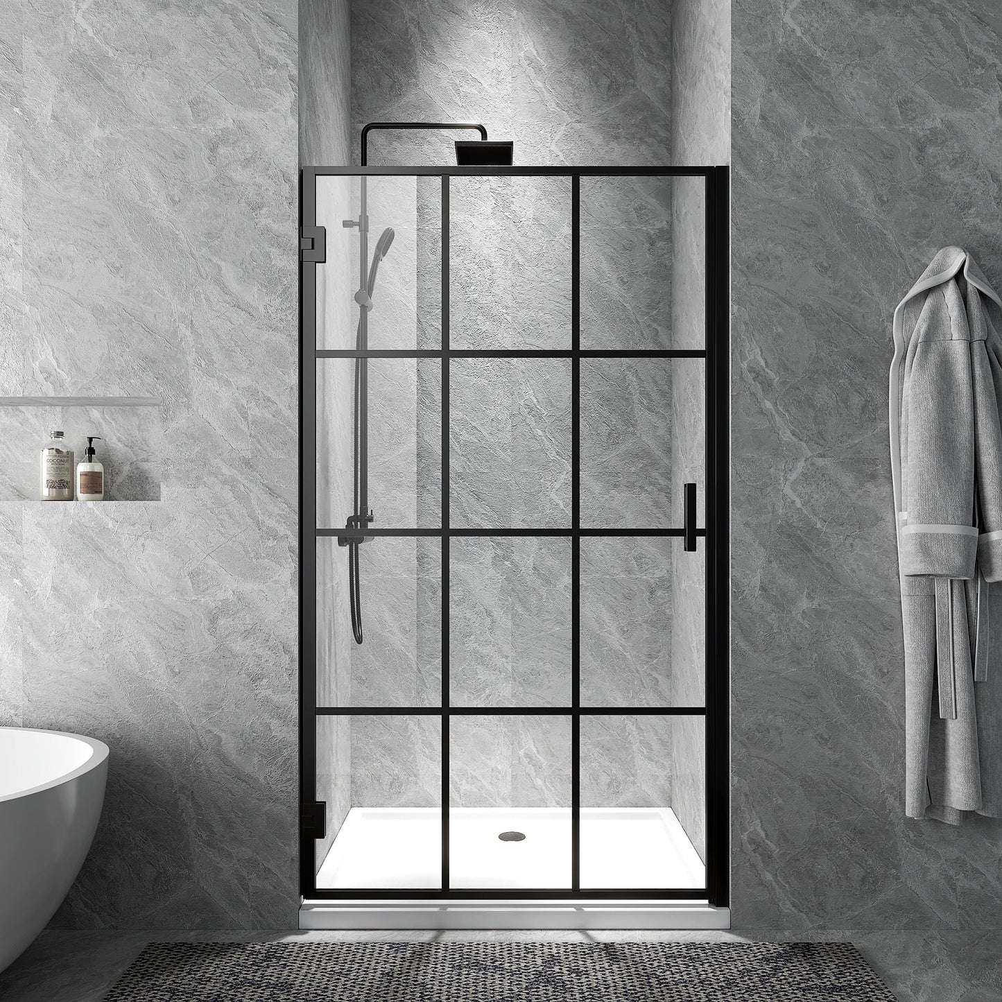 Rothnow® Shower Panel-Hinged Shower Door-French Style