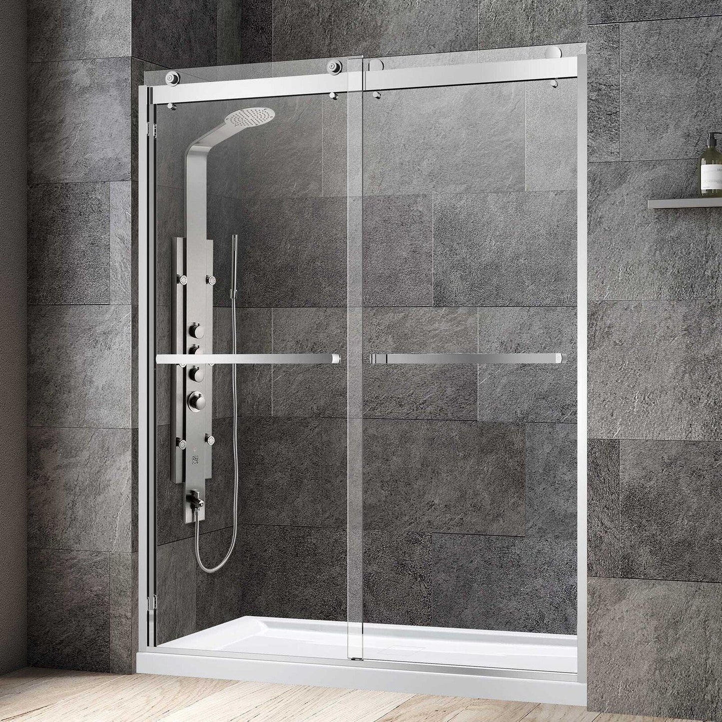 Rothnow® North American Style Shower Panel-Mirrored Double Sliding Door