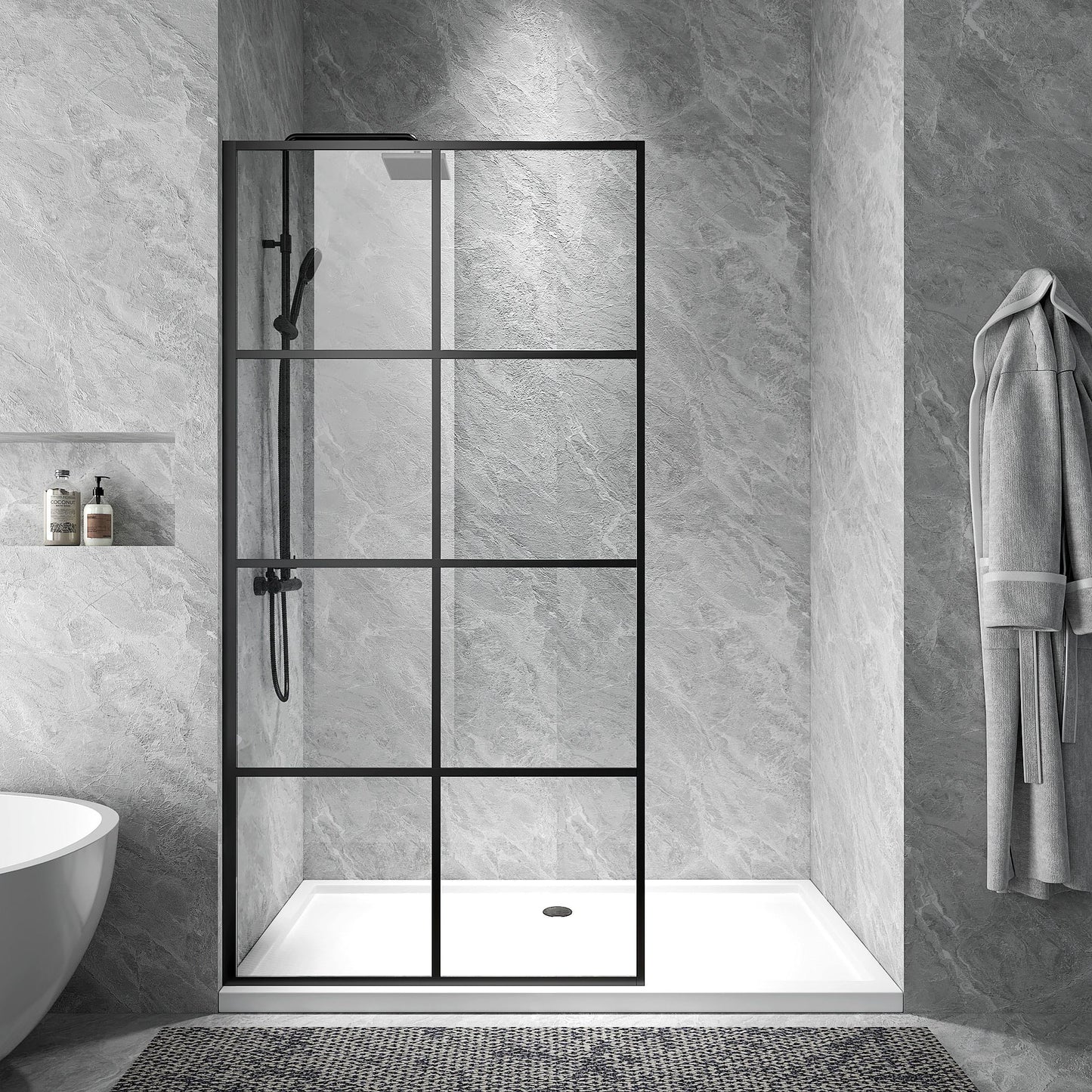 Rothnow® Shower Panel-Fixed Shower Door-French Style