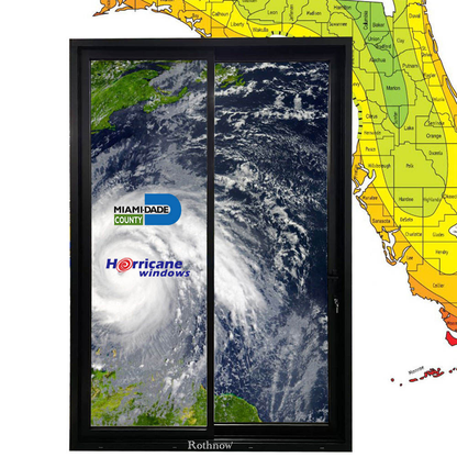 Rothnow® Miami Dade Certification Hurricane Proof Aluminum Door - 150 Series Sliding Door