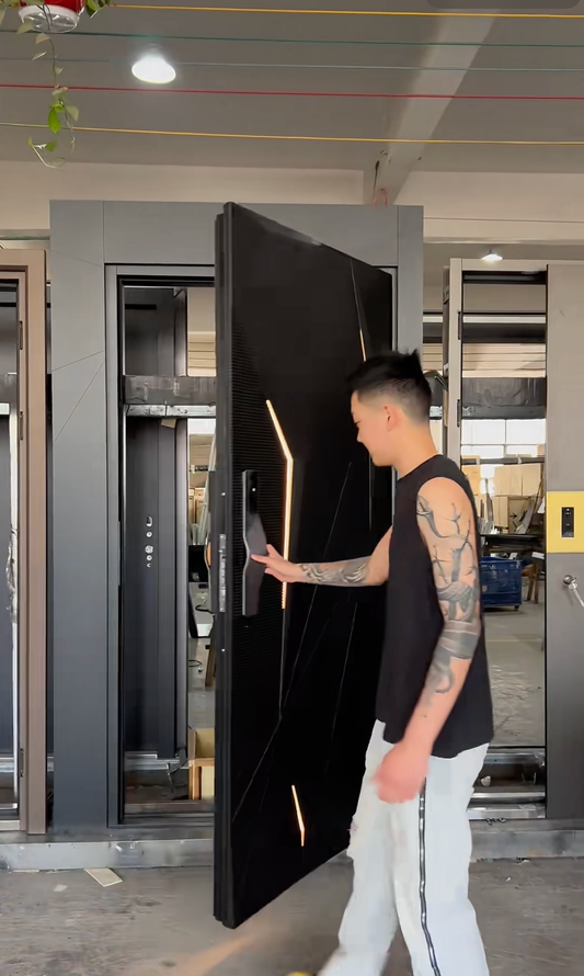 Rothnow® Cast Aluminum Front Door & Entrance Door-RN-AED06-Pivot Door