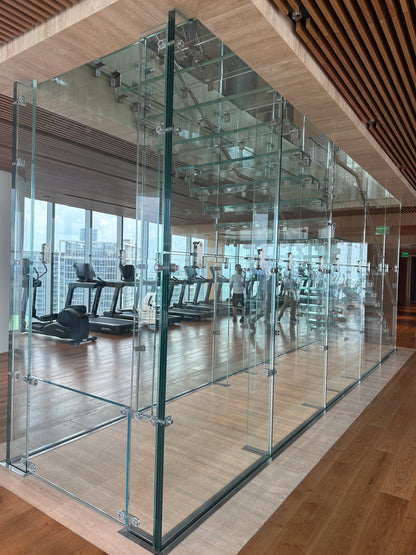 Porte en aluminium Rothnow® - Porte en verre filaire bronze série 16x45