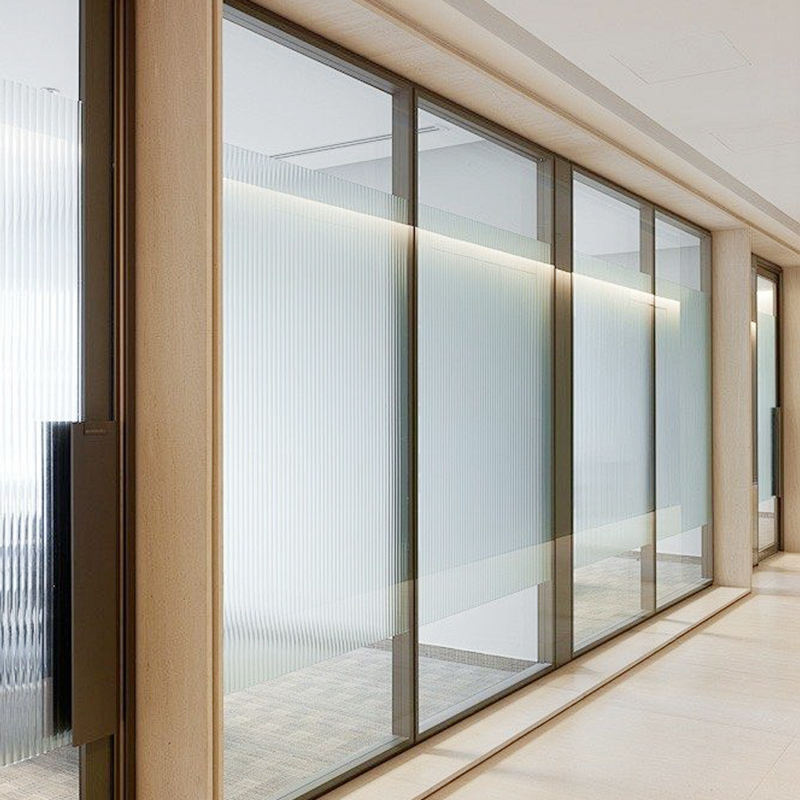 Rothnow 100 series glass office partition in white, 1000mm wide by 1000mm high, with sleek modern design for office separation.