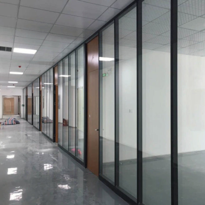 Rothnow 30 series glass office partition in white, 1000mm wide by 1000mm high, with sleek modern design for office space separation